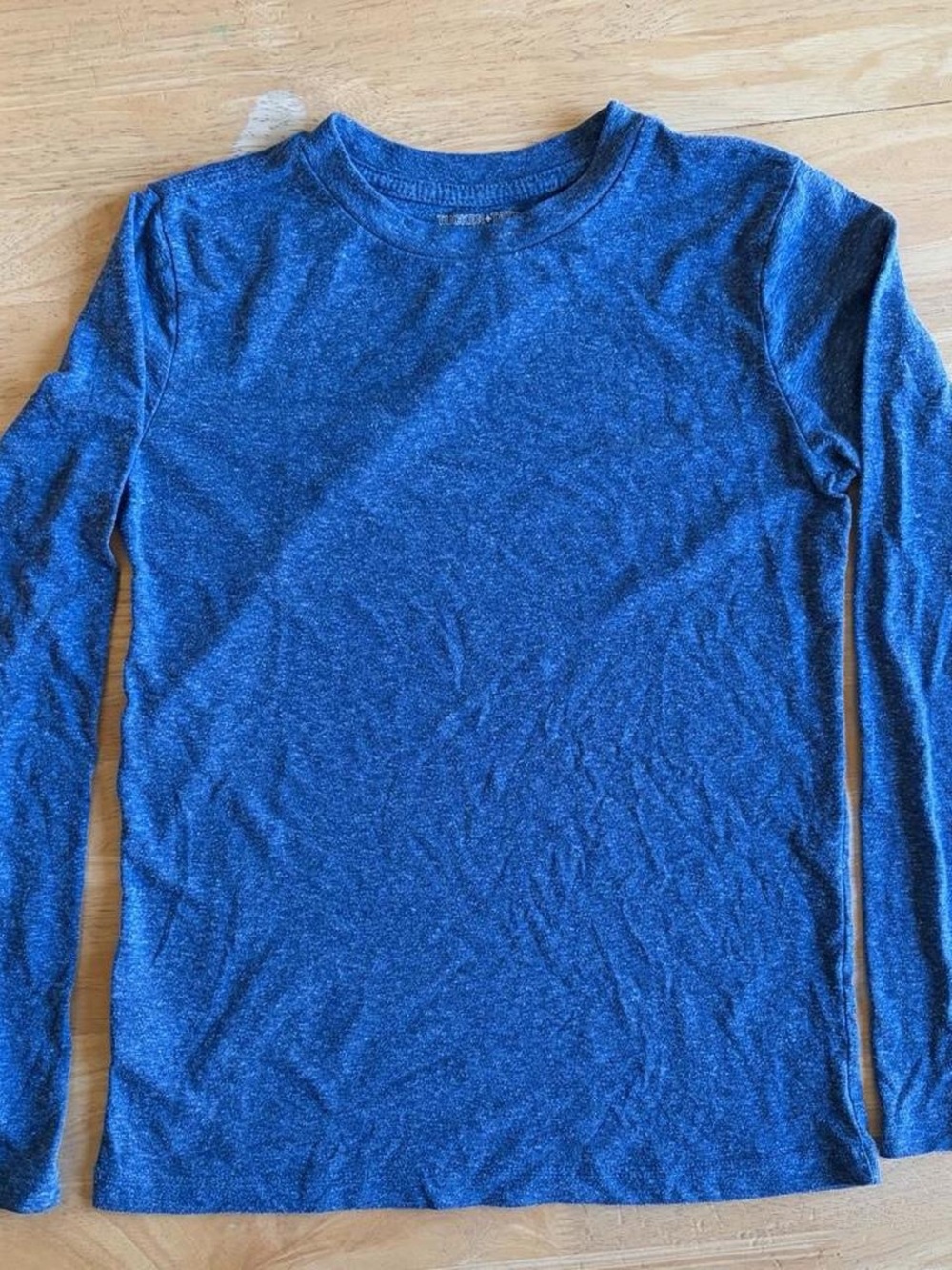 Tucker & Tate Heathered Blue Long Sleeve Crewneck Tee